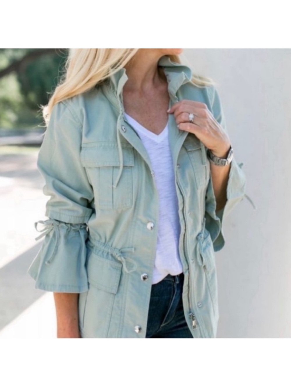 Banana republic Cargo Sage Green military Jacket s M
